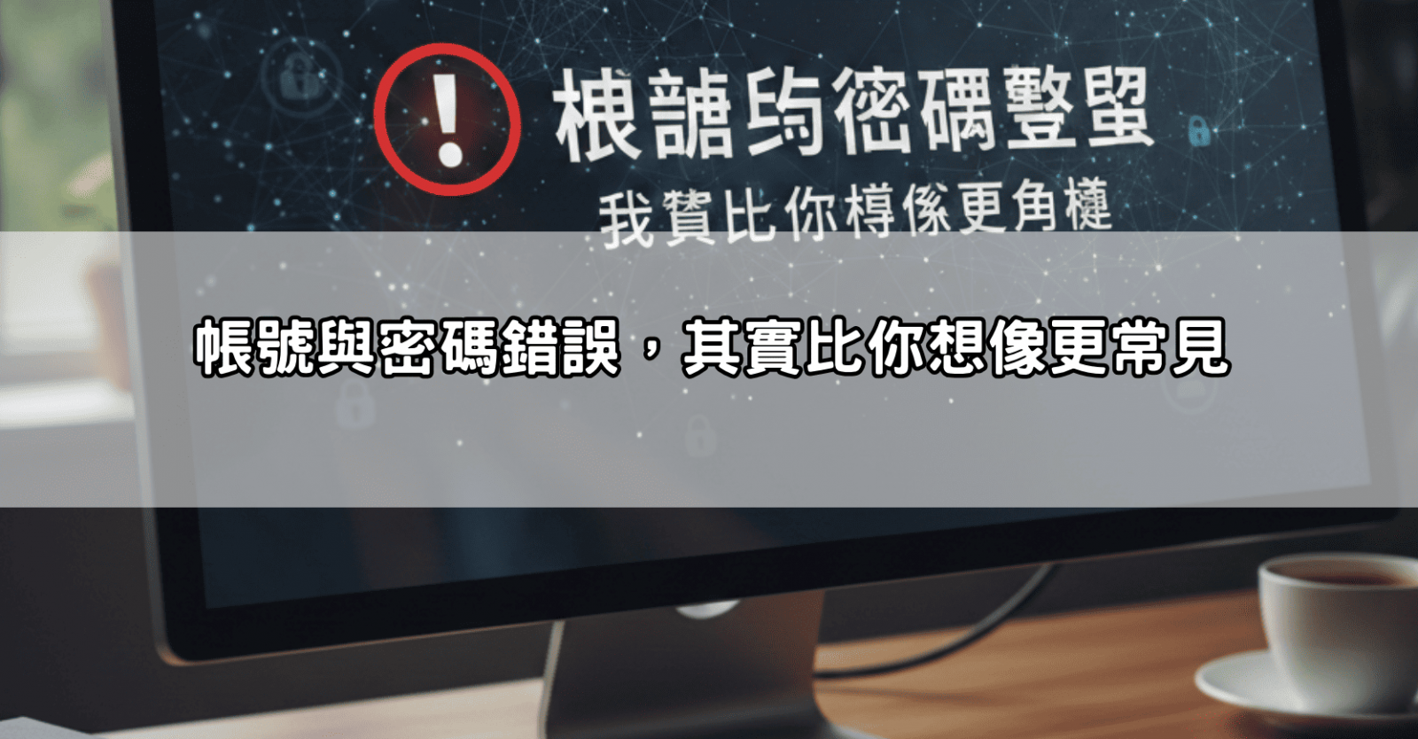 帳號與密碼錯誤,其實比你想像更常見